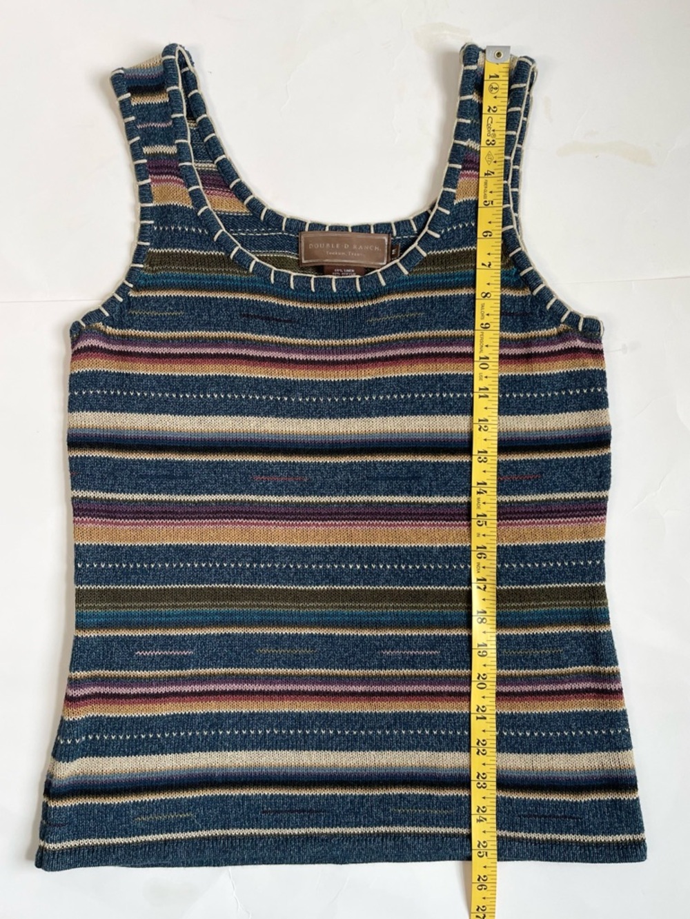 Double D Ranch Striped Knit Tank top and skirt set. Size: M - Picture 7 of 11